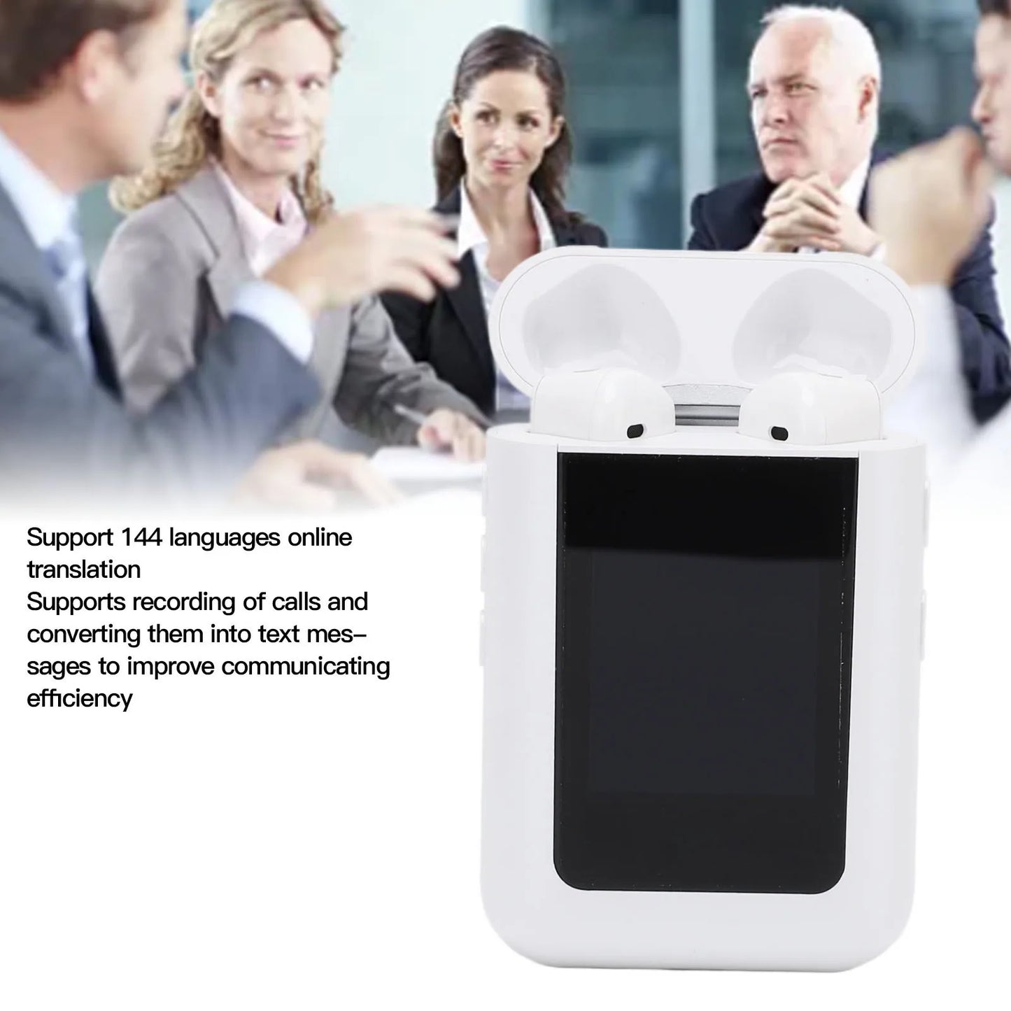 Docooler Translator Earbuds LCD Bluetooth 144 Languages