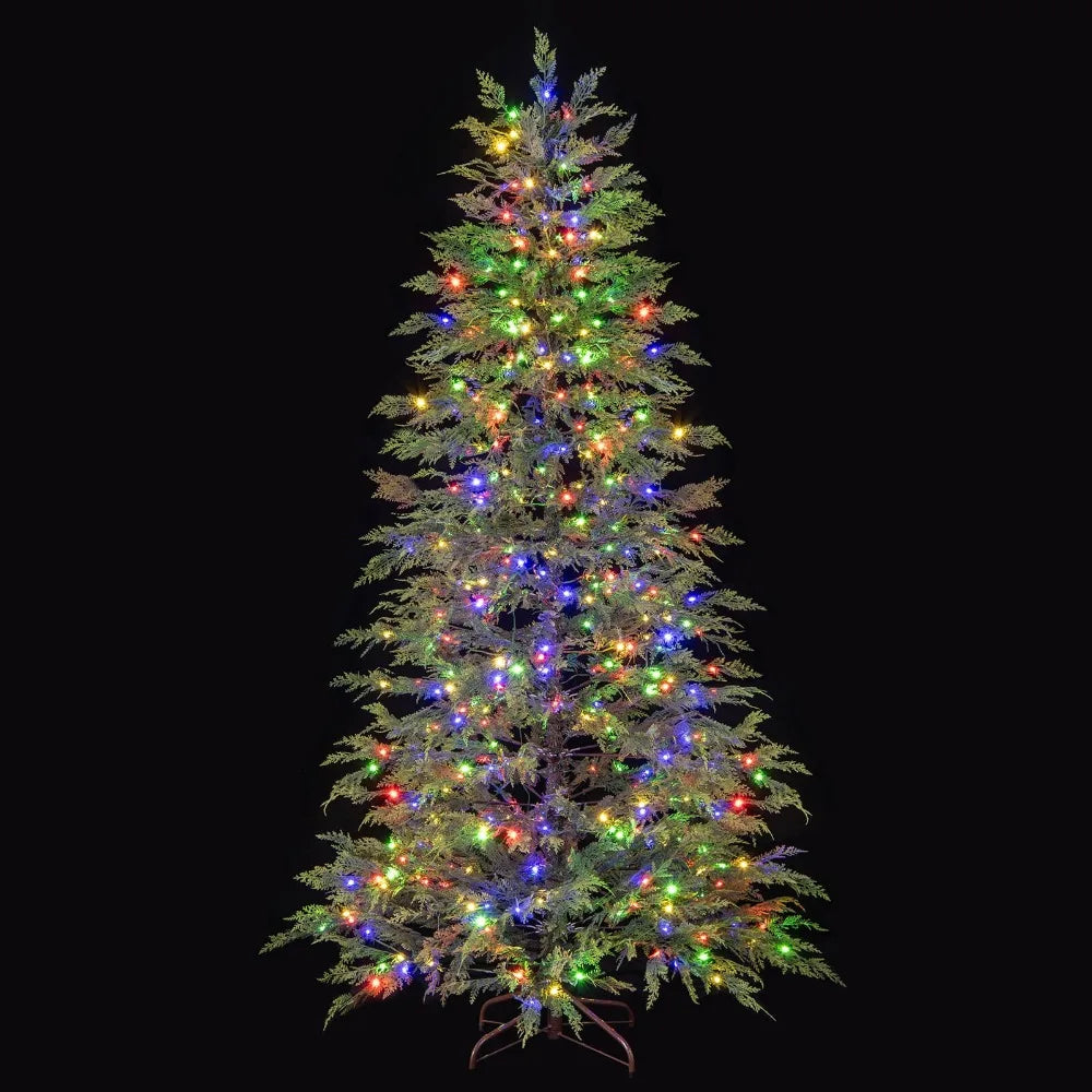 Electronic Pre-Lit Artificial Christmas Tree With 390 Lights
