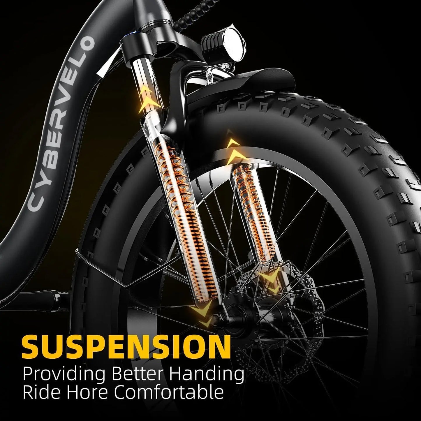 CYBERVELO 1000W Folding Electric Bike Removable Battery