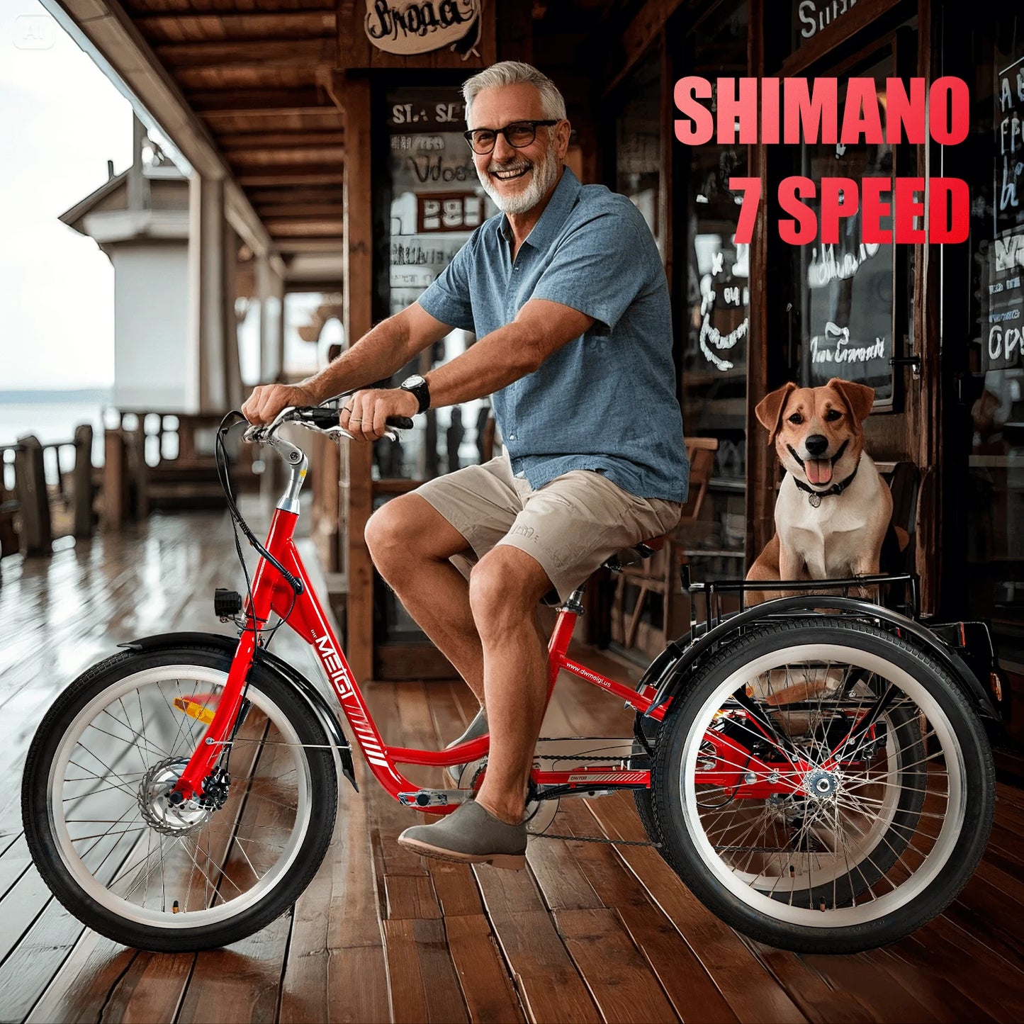 Three Wheel Electric Cargo Tricycle For Adults 750W 36V