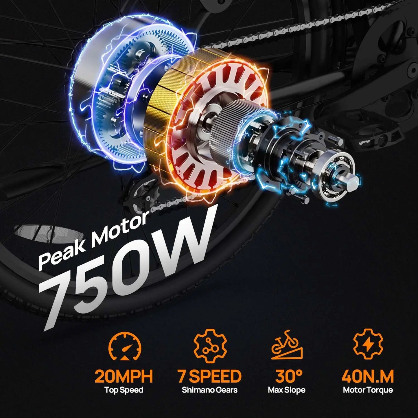 URLIFE PeakPerformanceSeries 750W E26 Electric Bicycle For Adults RemovableLithiumBatteryPack