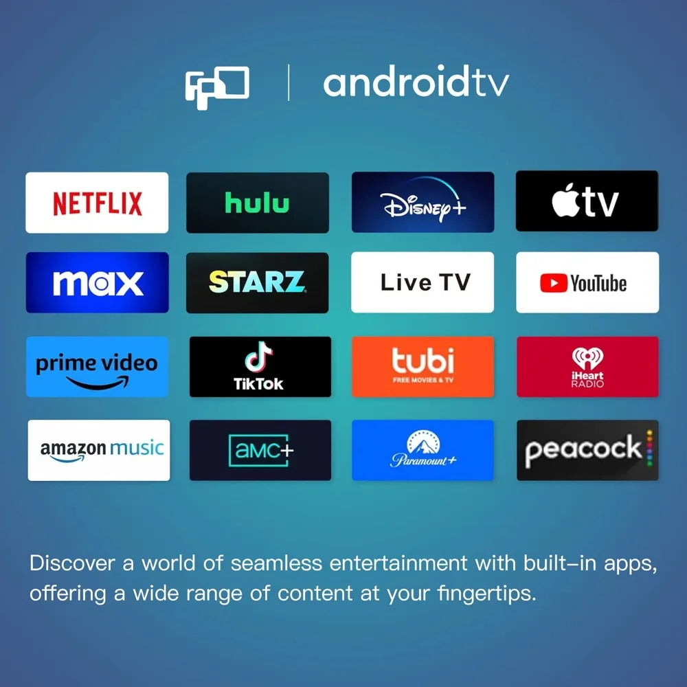 XMSJ Smart TV Android HDR With Cast Google Play