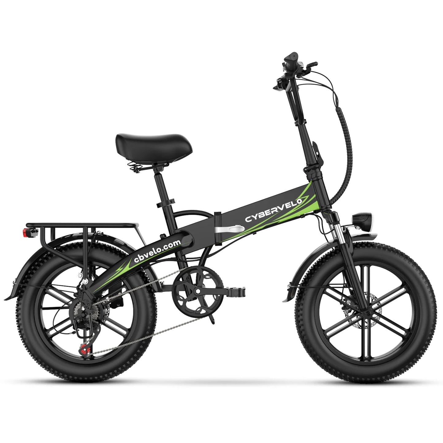 CYBERVELO 1000W Foldable Fat Tire Ebike With Removable Battery