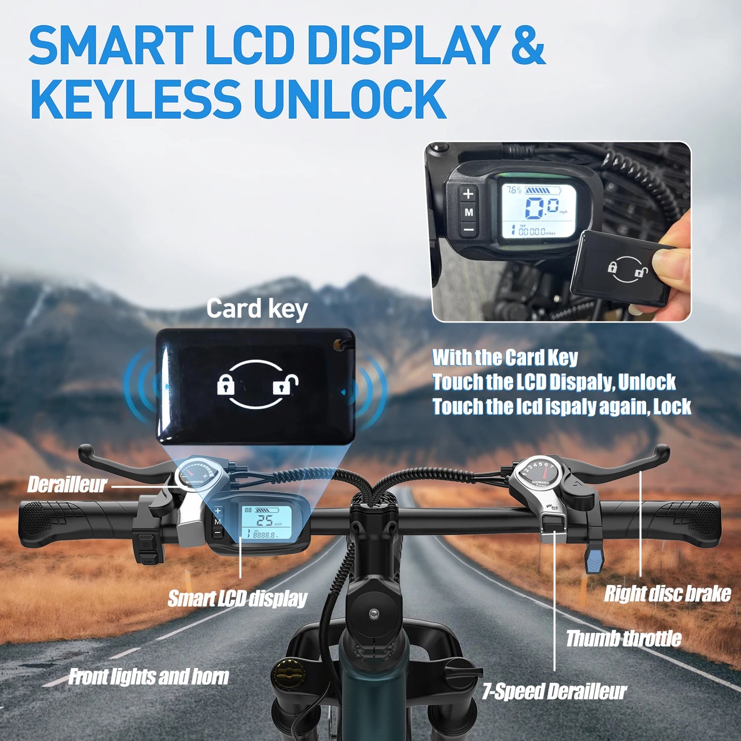 Adults Electric Mountain Bike 36V Battery 500W Motor 21 Speed
