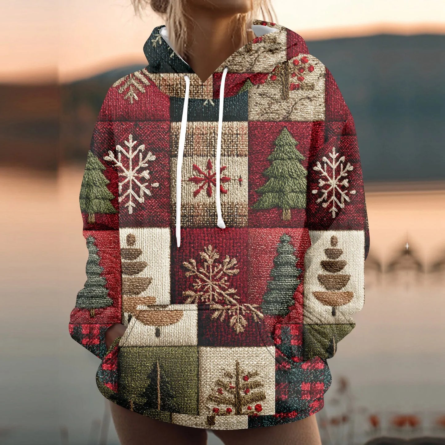 Womens Hooded Sweatshirt With Pockets Casual Winter Wear