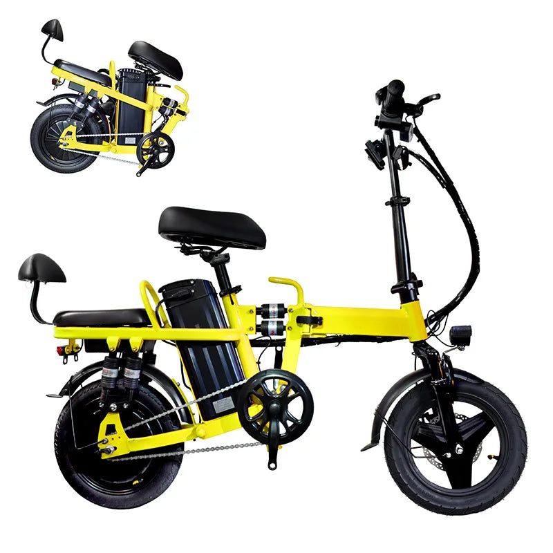 Folding Electric City Bike 48V 500W With Removable Lithium Battery Portable Foldable