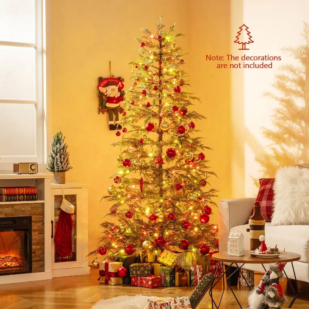 Electronic Pre-Lit Artificial Christmas Tree With 390 Lights