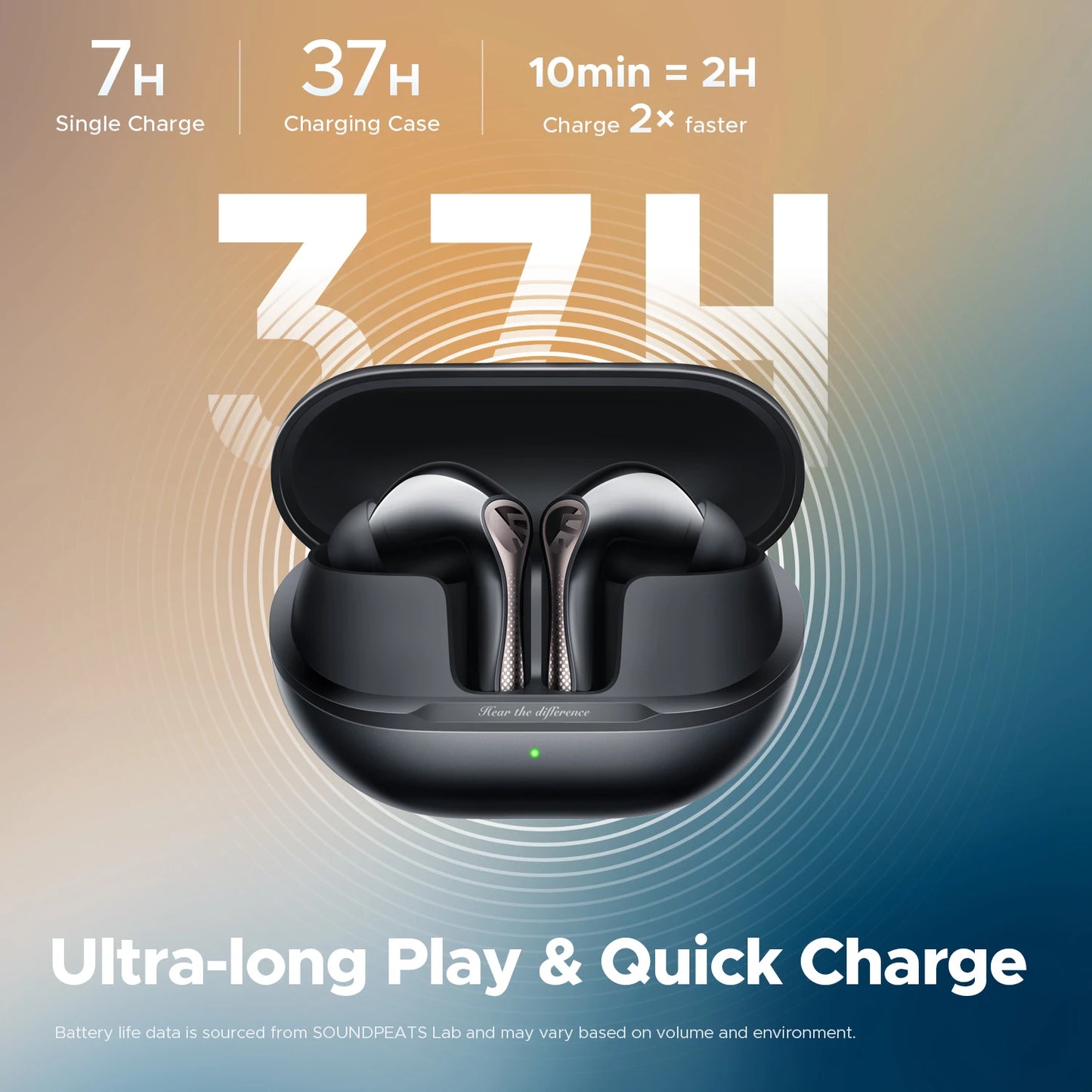 SoundPEATS Air5 Pro Wireless Earbuds Adaptive Hybrid ANC Bluetooth 5.4