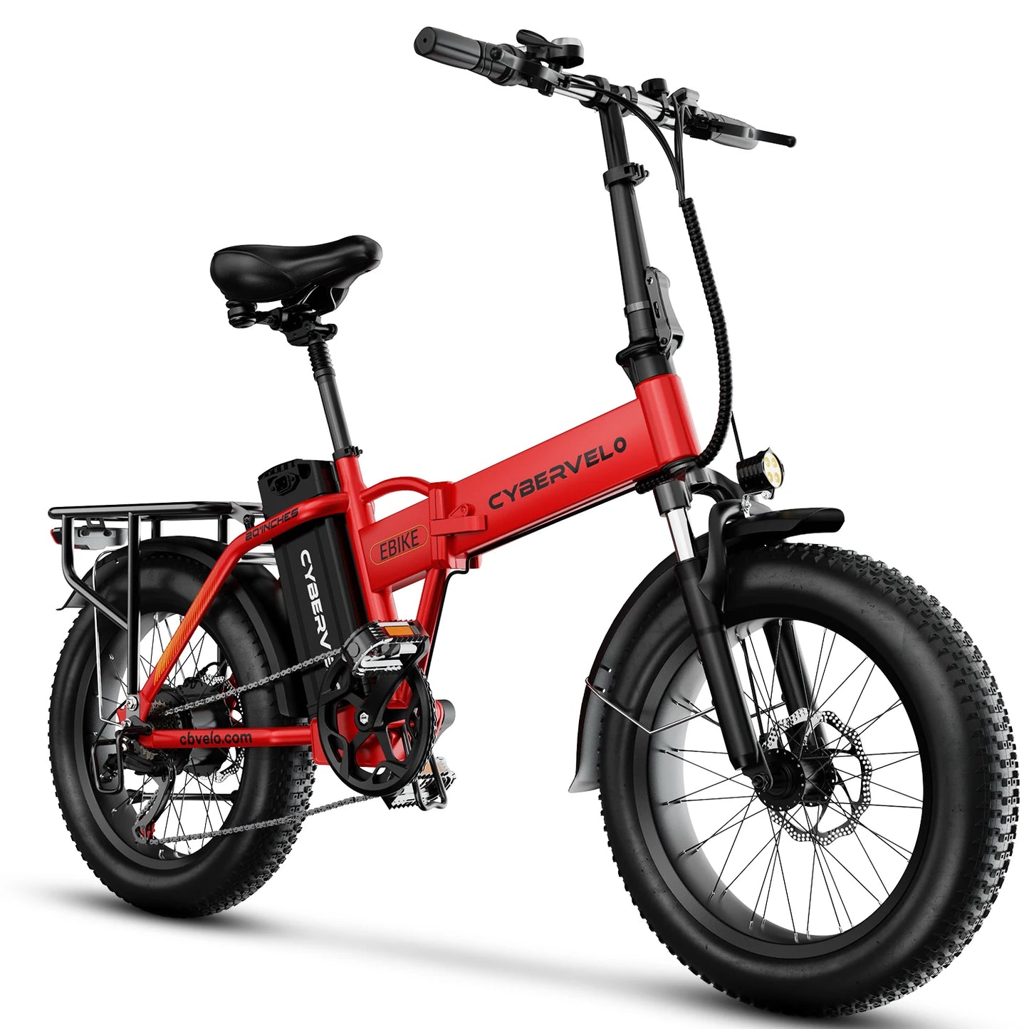CYBERVELO 1000W Folding Electric Bike with 48V Battery 30 MPH