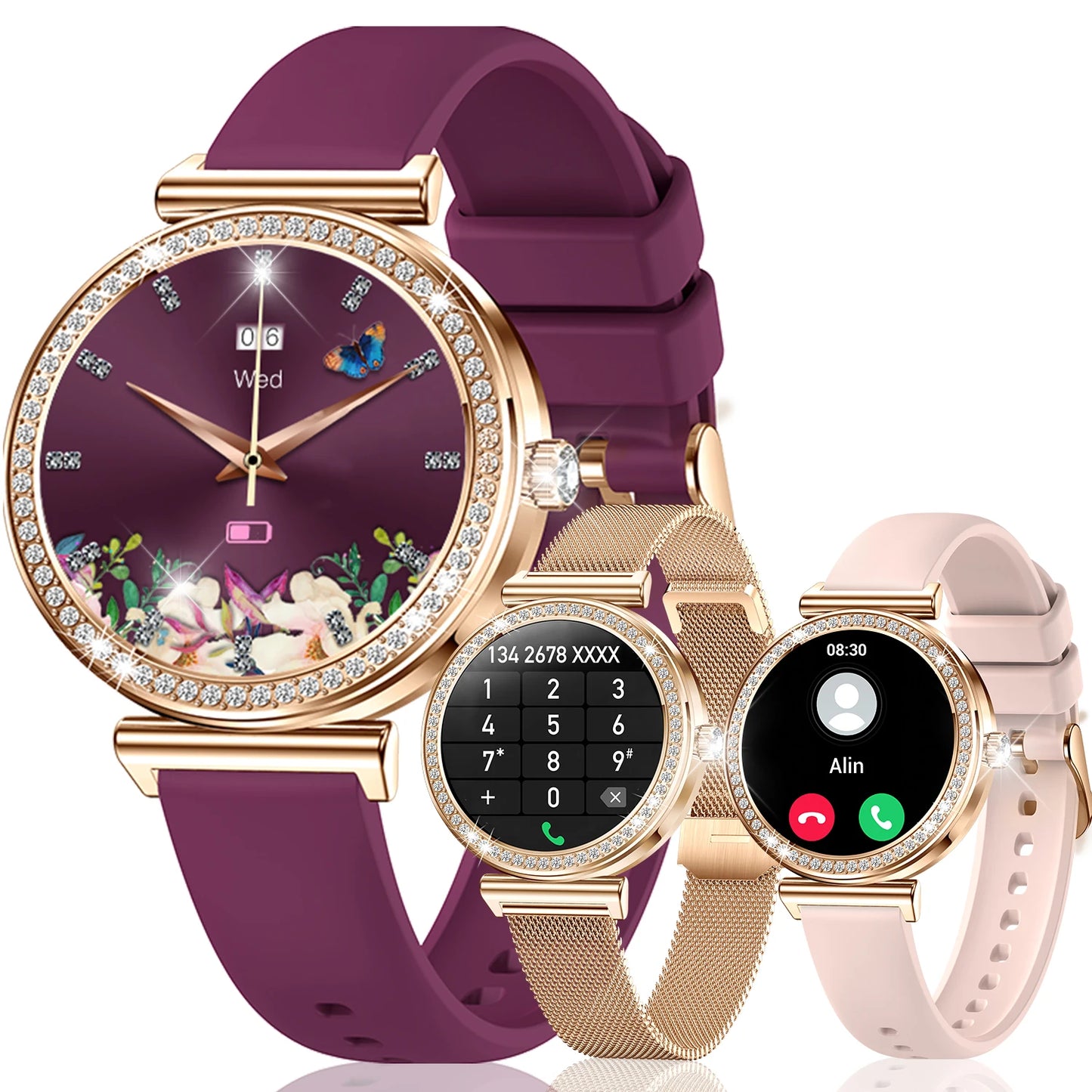 INNOFOVO Women Smart Watch Wireless Calls Sport Modes