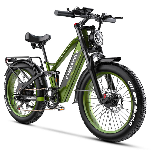 CYBERVELO Fat Tire Electric Bike 52V 40Ah 5000W Peak