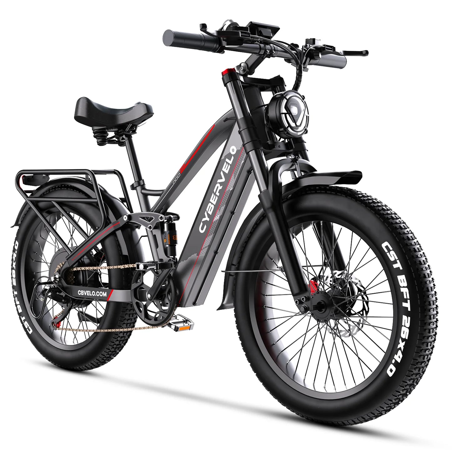 CYBERVELO Fat Tire Electric Bike 52V 40Ah 5000W Peak
