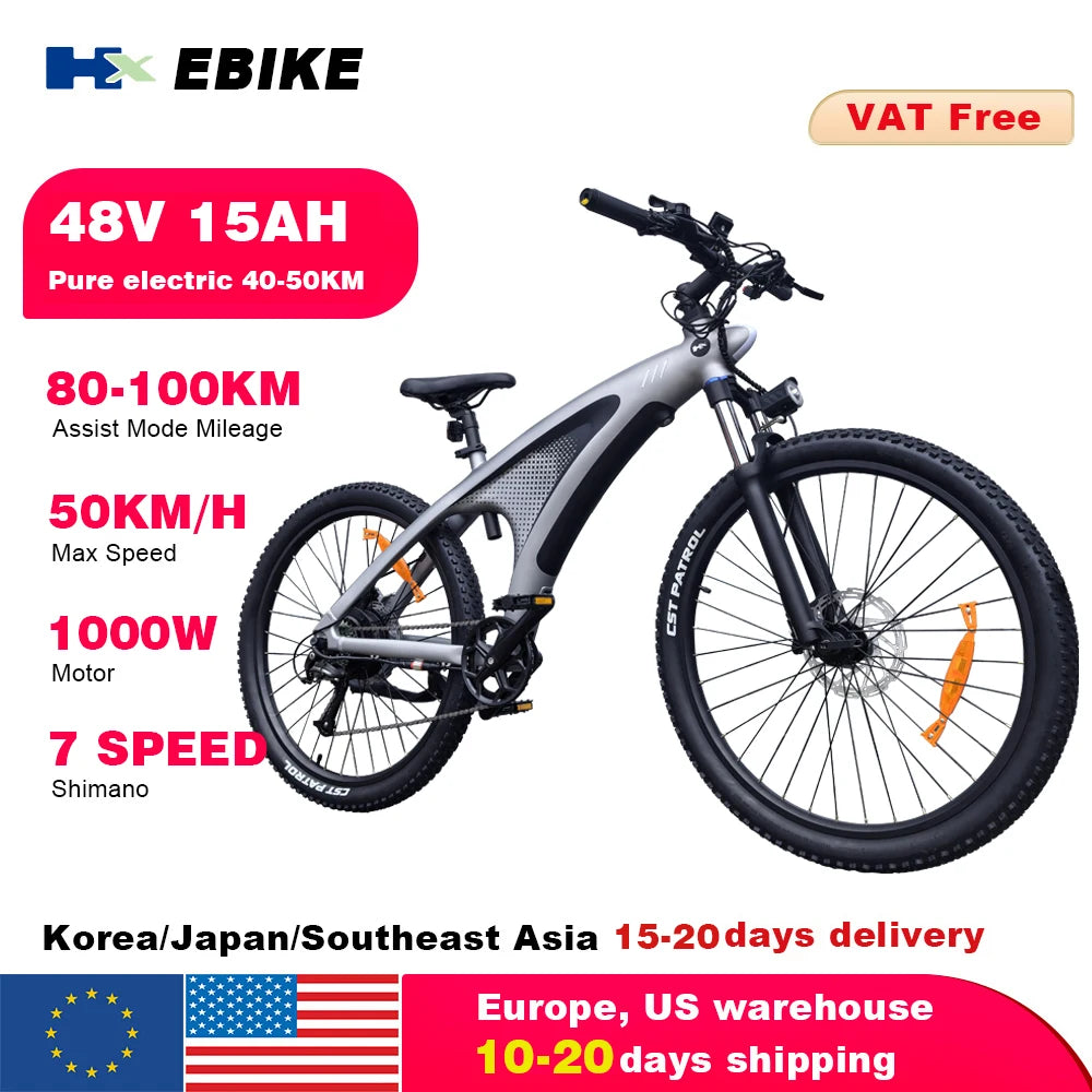 HX Q5 2000W 48V 20Ah Electric AllTerrainAdventureEngineering Mountain Ebike ProEdition