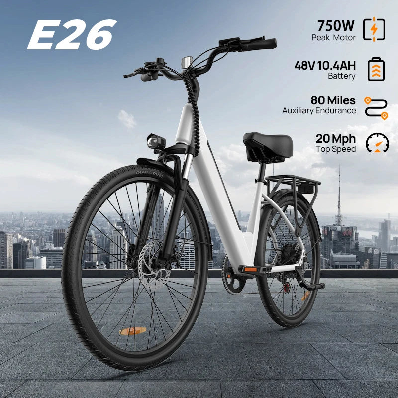 URLIFE PeakPerformanceSeries 750W E26 Electric Bicycle For Adults RemovableLithiumBatteryPack