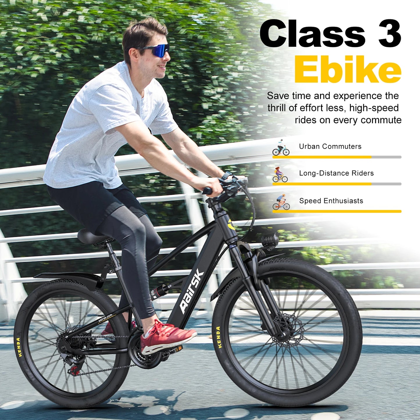 Max Speed Electric Bike 750W Peak Motor Step Through Adults 40 Mile Range 25 MPH Urban Commuter 21 Speed Dual Suspension