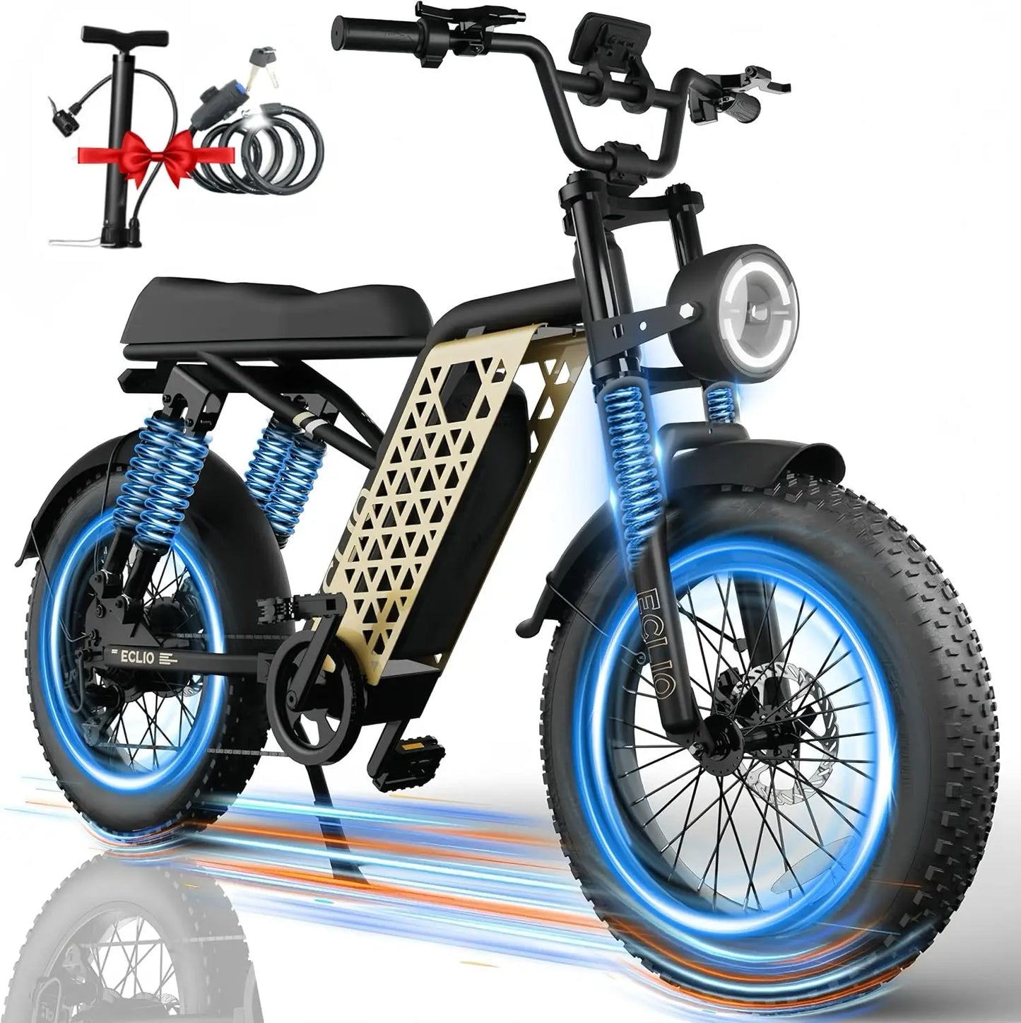 DDC SPORT Electric Fat Tire Bike For Adults 20 MPH