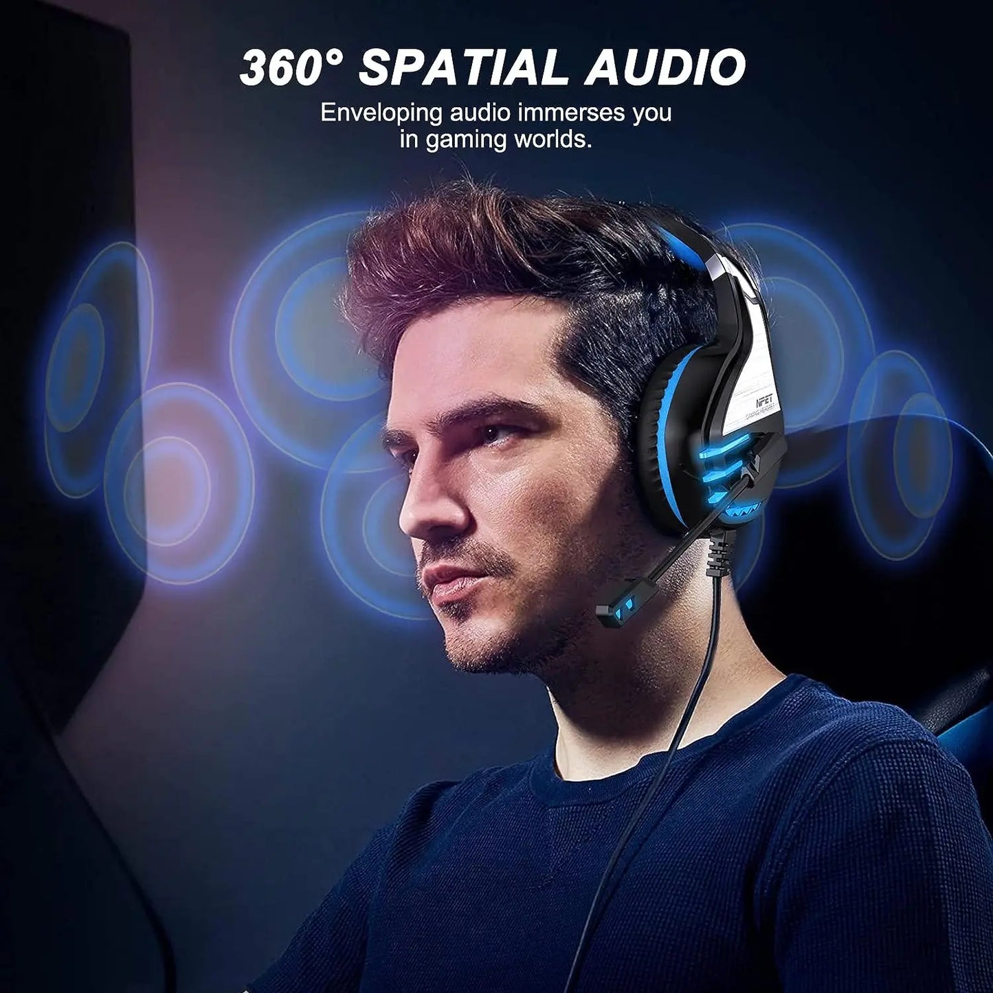 NPET HS10 Stereo Gaming Headset for PS4 PS5 PC Xbox