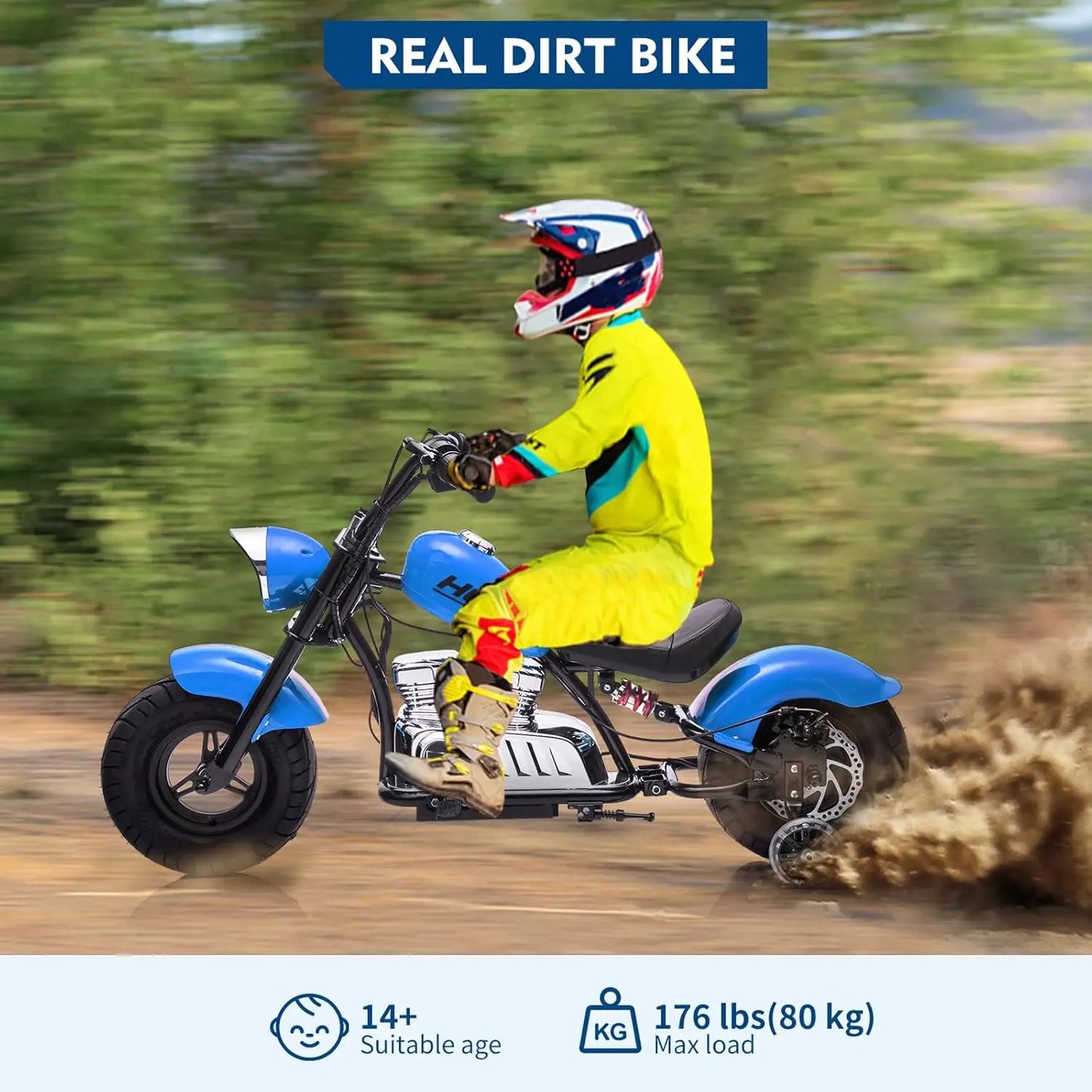 HiMIS Kids Electric Dirt Bike 36V 350W 3-Speed Throttle