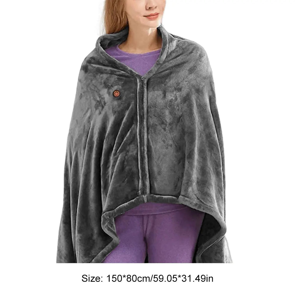 USB Electric Heated Blanket With 3 Heating Levels Fleece