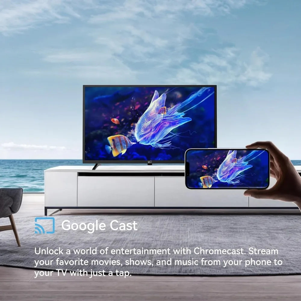 XMSJ Smart TV Android HDR With Cast Google Play