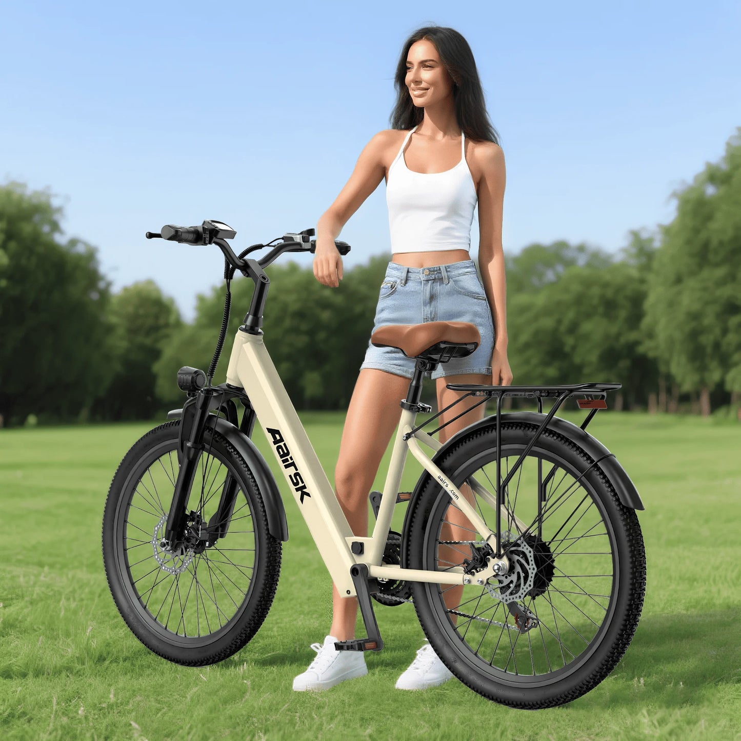 Aairsk Electric Mountain Bike 7-Speed 468Wh Battery