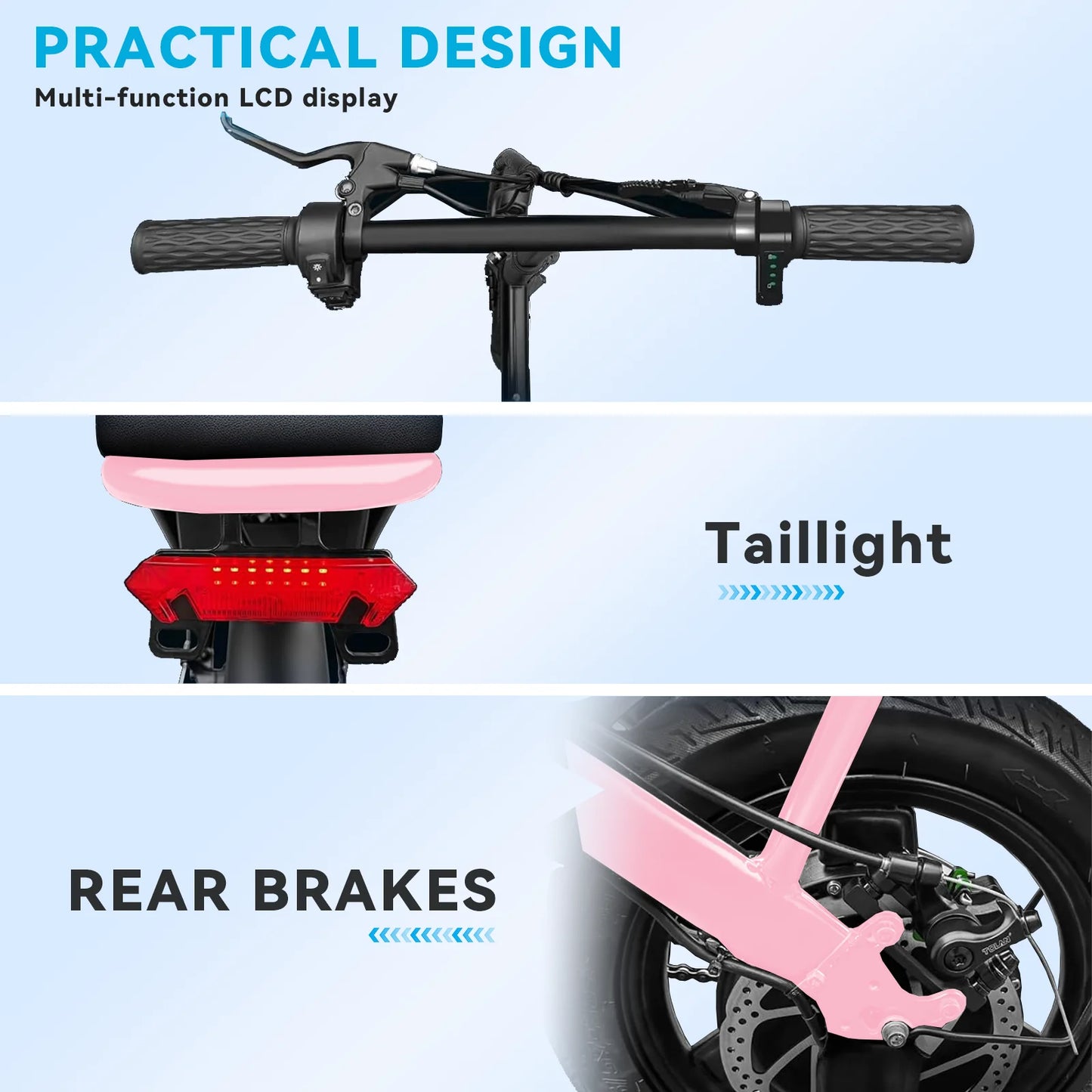 DDC SPORT Folding Electric Bike With 48V 14Ah Removable Battery