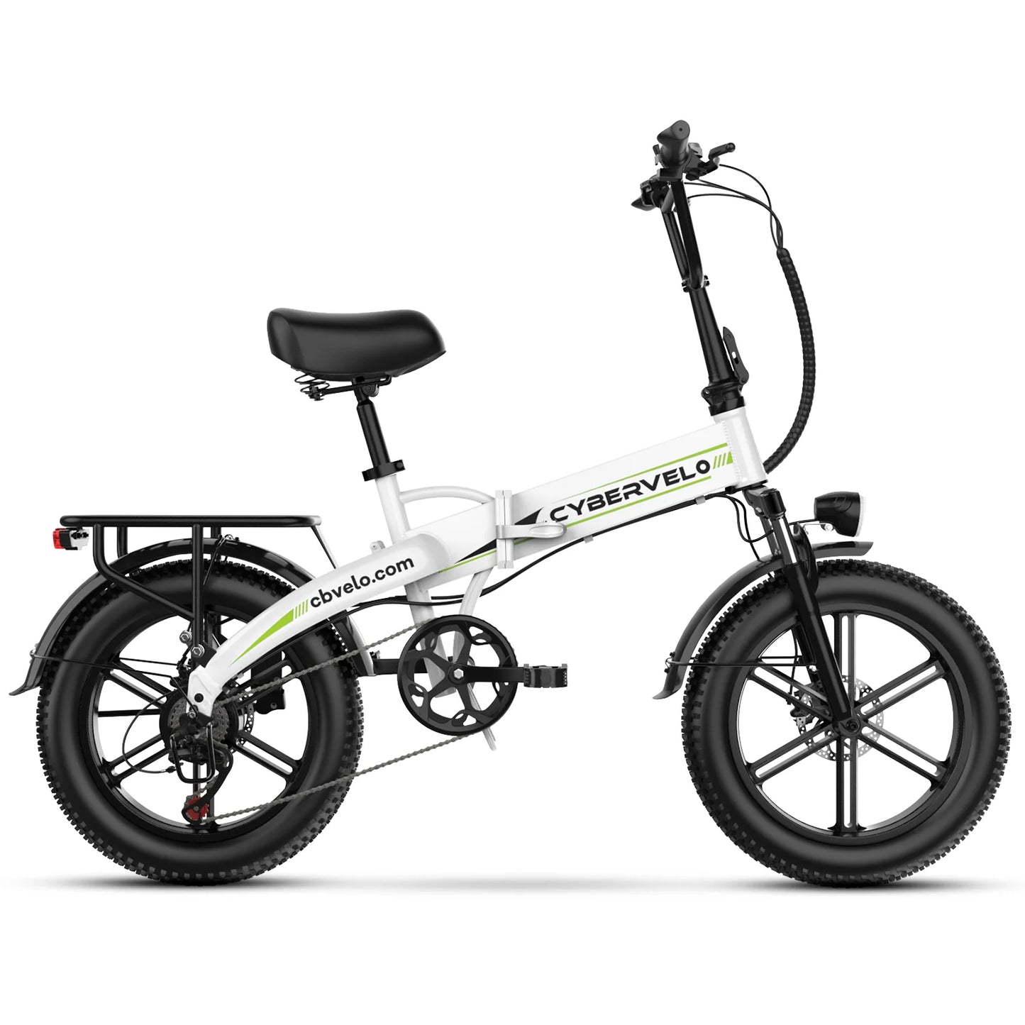 CYBERVELO 1000W Foldable Fat Tire Ebike With Removable Battery