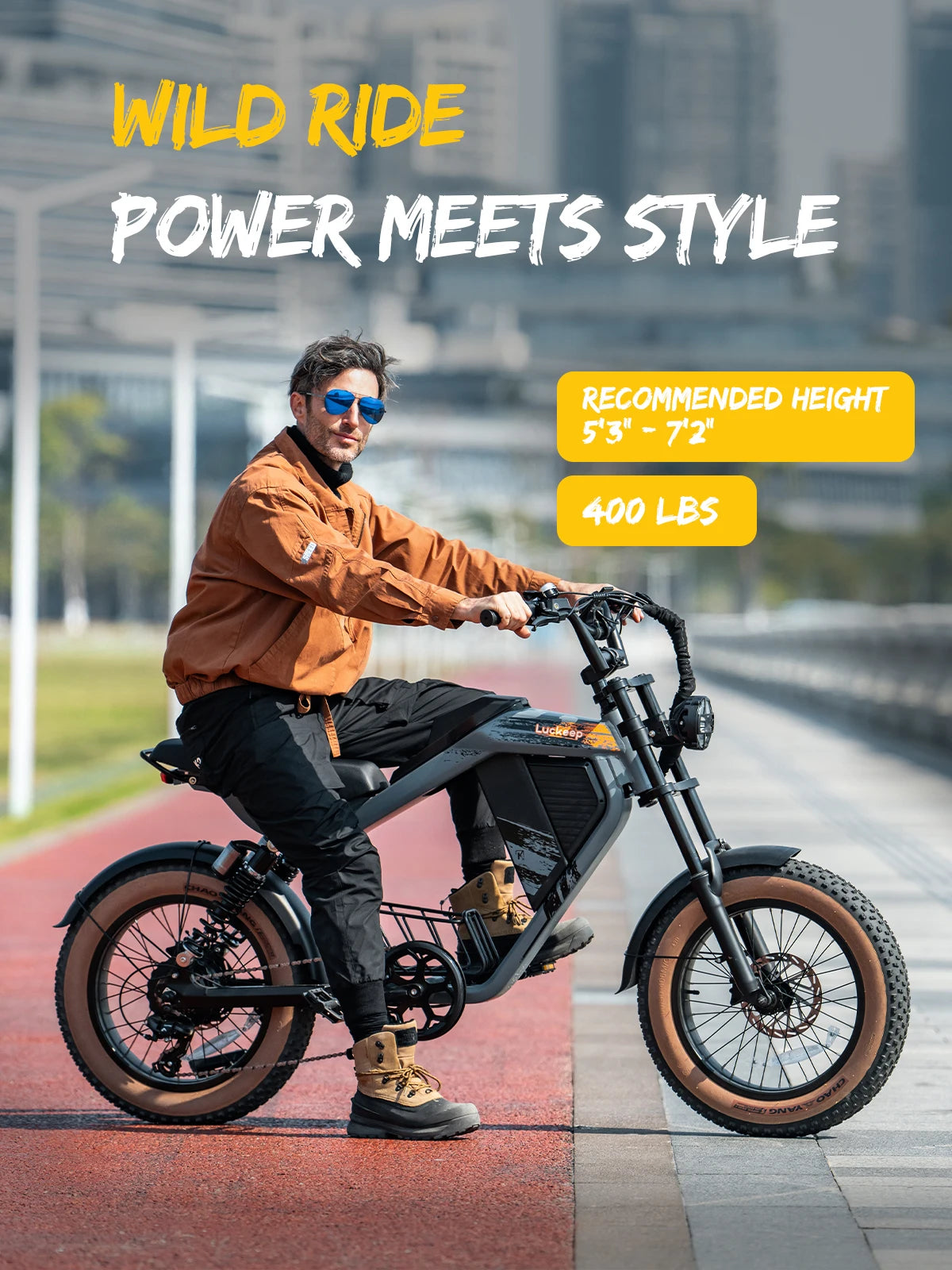 Luckeep M5 Electric Bike for Adults/Teen, 1500W Peak Motor, Max 32MPH,48V 15AH Battery, Max 60 Miles Electric Motorcycle