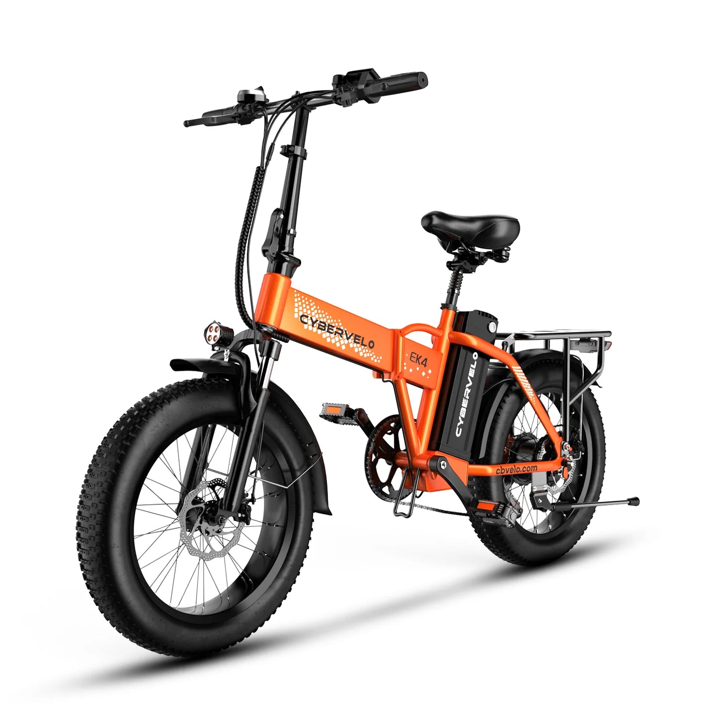 CYBERVELO 1000W Foldable Fat Tire Ebike With Removable Battery