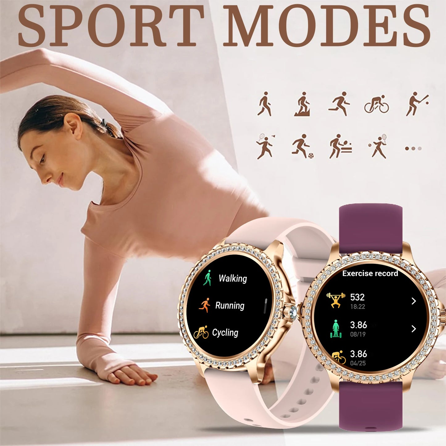 INNOFOVO Smartwatch for Women Touchscreen Fitness Tracker