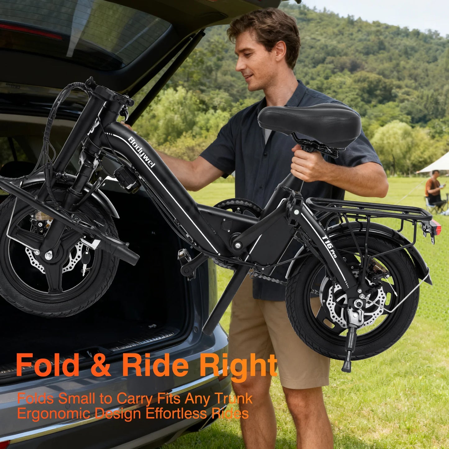 Bodywel T16PRO Folding 14 Inch Electric Bicycle 250W 36V CE Certified