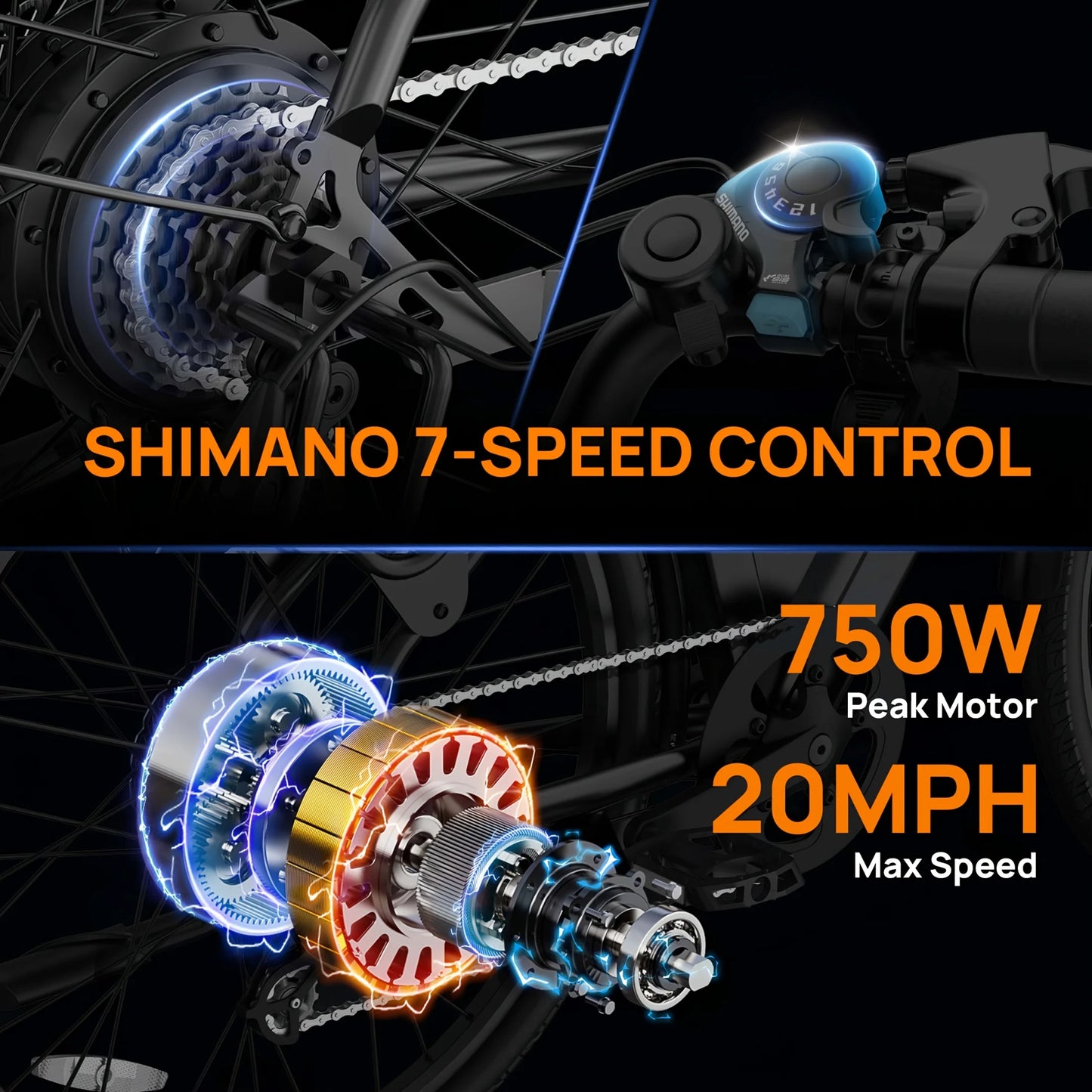 URLIFE 750W E-Bike Commuter RemovableLCDDisplay And HydraulicDiscBrakesForAdults