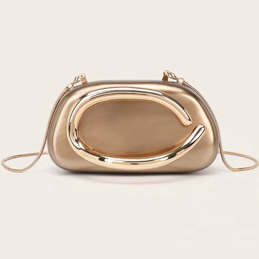 Fashion Women's Handbag Bride Metal Gold Women Luxury Evening Banquet Clutch Bag Shoulder Wedding Purse Party Crossbody Bag