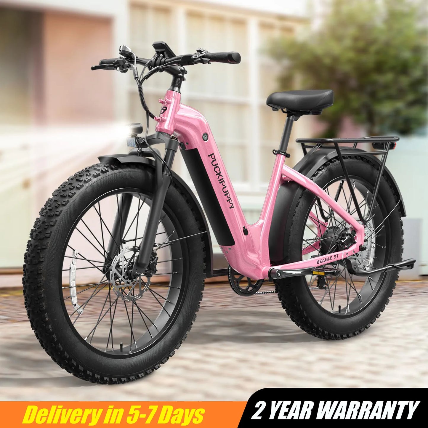 PUCKIPUPPY Beagle ST Electric Bike for Adults Fat Tire Ebike