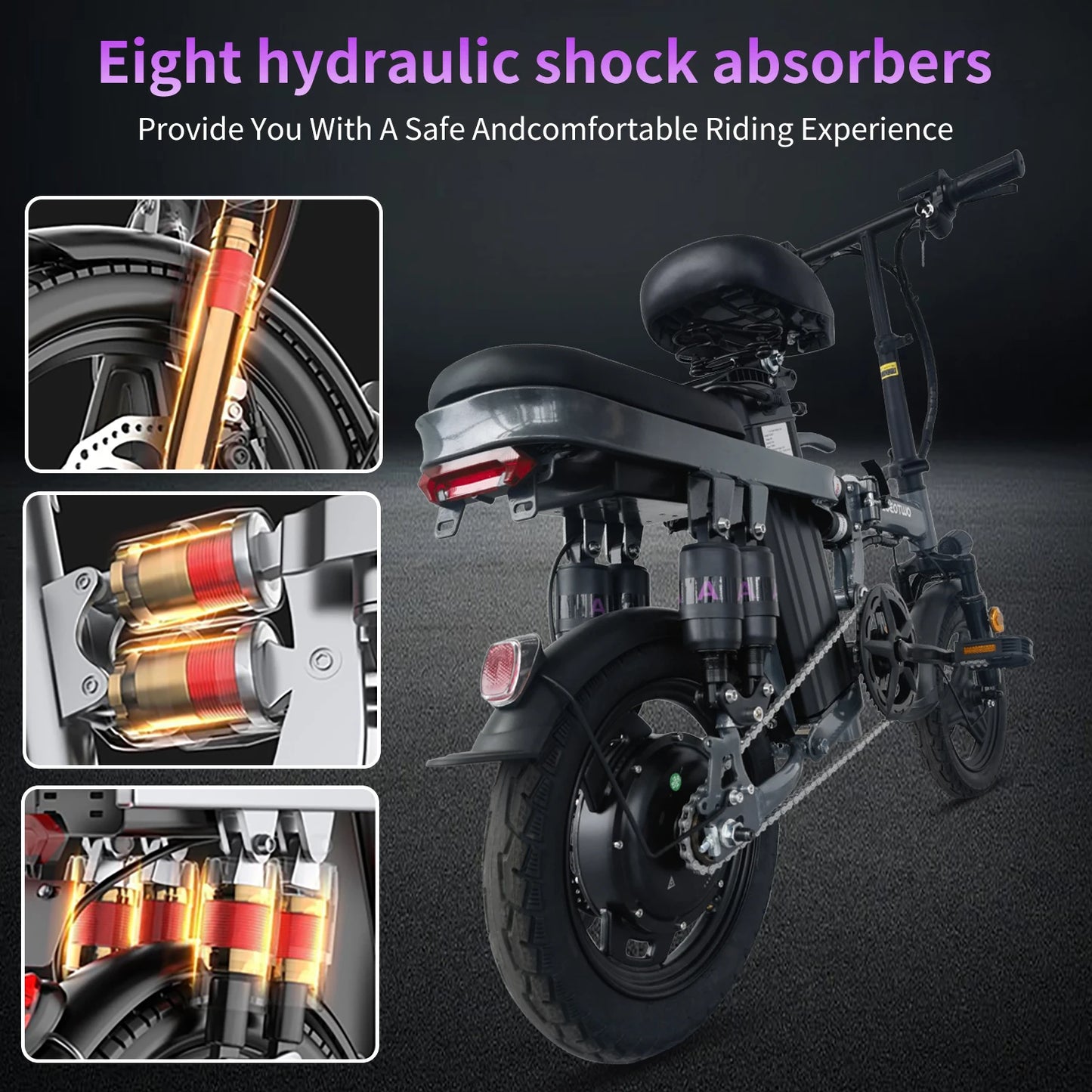 EOEOTWO F12 Foldable Electric Bike For Adults 600W Peak