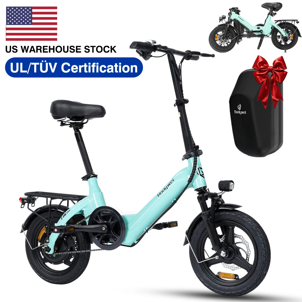Bodywel T16pro Folding Electric Bike 750W For Urban Commute