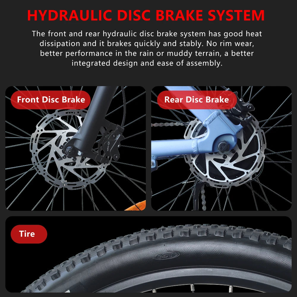 HX Q5 2000W 48V 20Ah Electric AllTerrainAdventureEngineering Mountain Ebike ProEdition