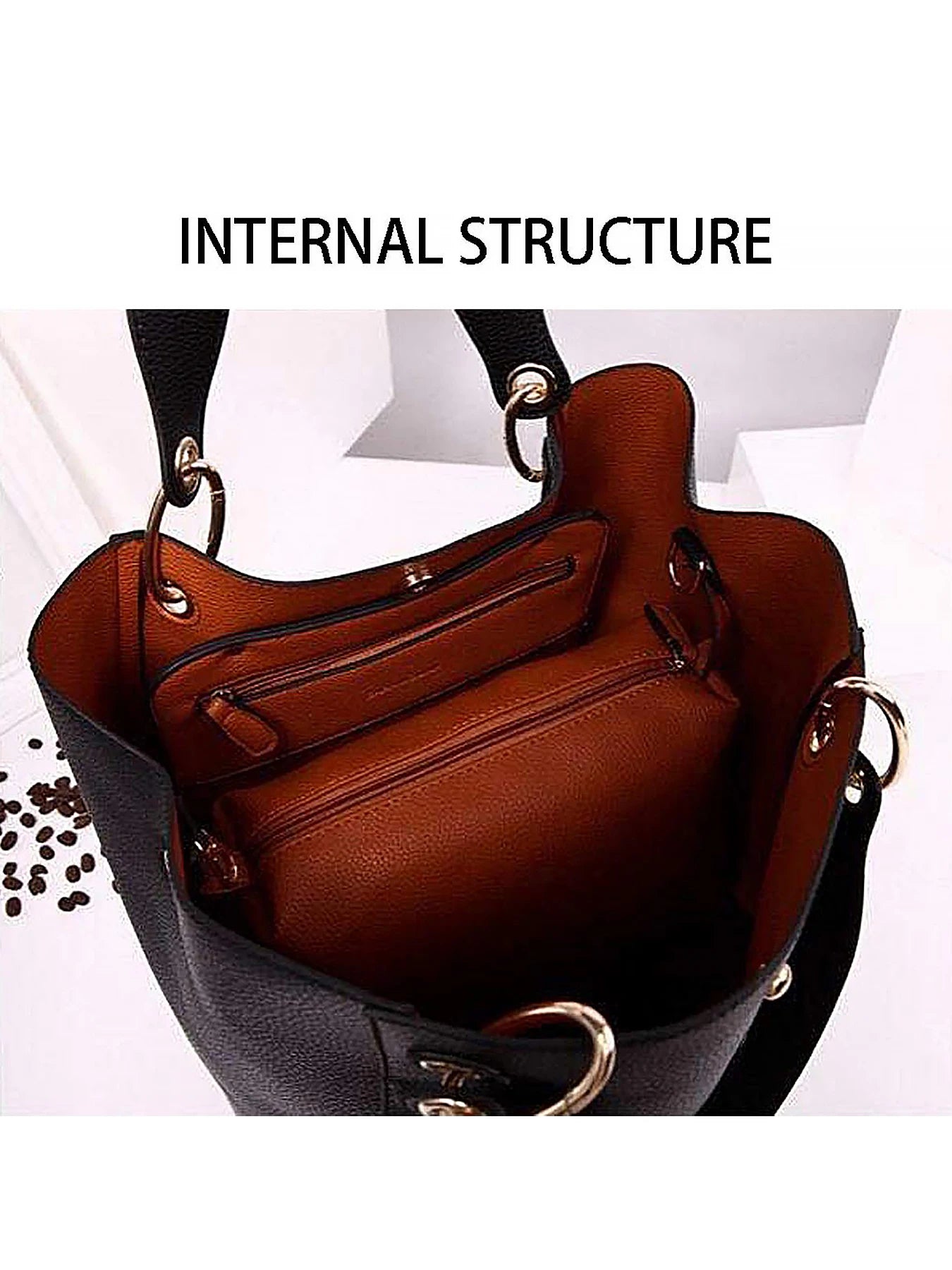 Pahajim PULeather Waterproof ToteBag ShoulderBag MultiFunctional EverydayUse For Professionals