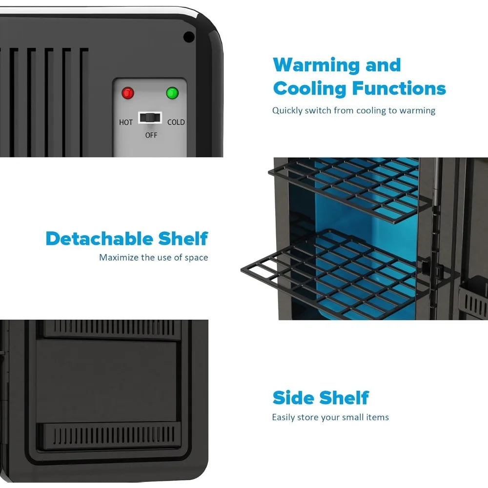 Iosn Mini Fridge Portable Cooler Warmer for Bedroom Desk