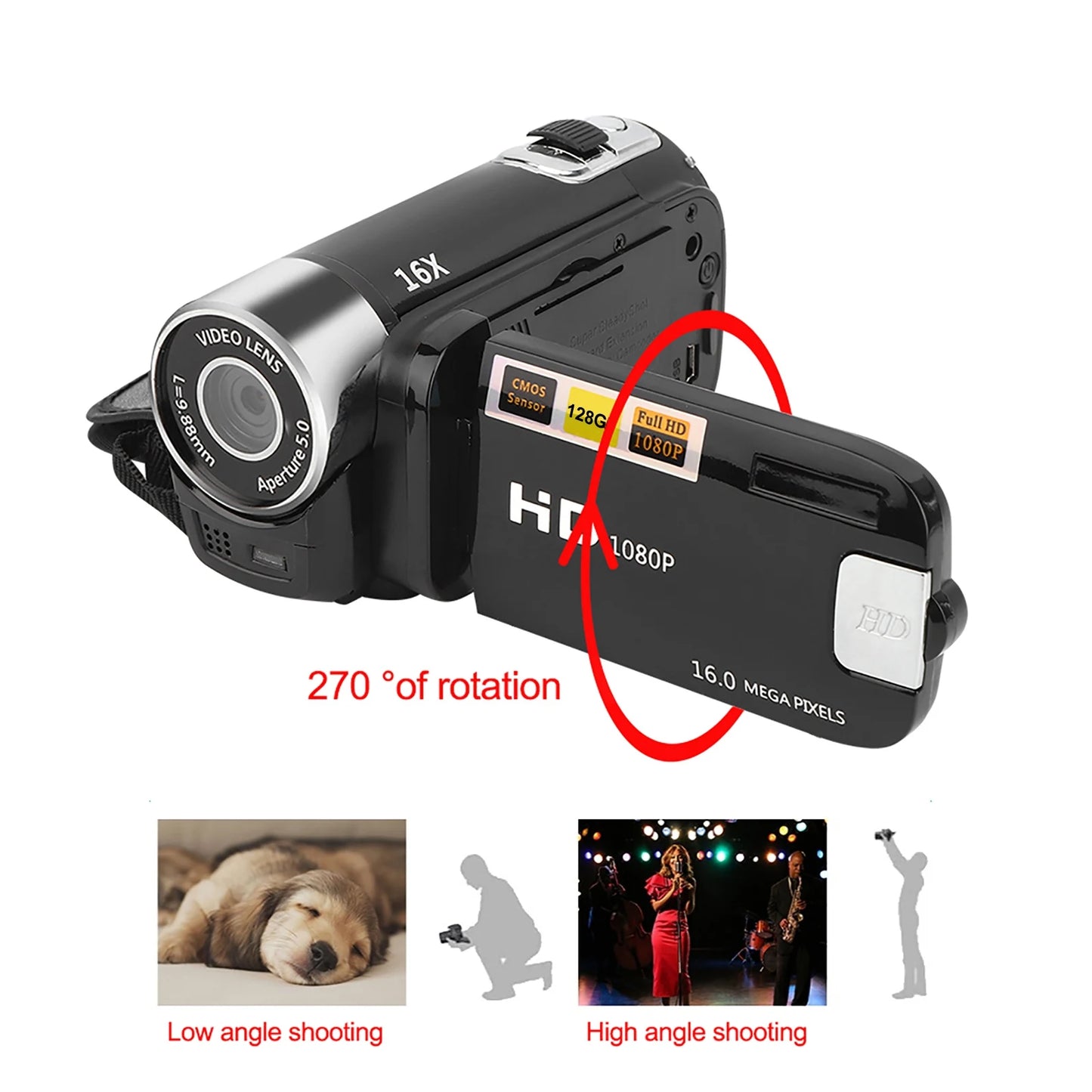 High Definition DH 90 16X Digital Zoom Camcorder Video
