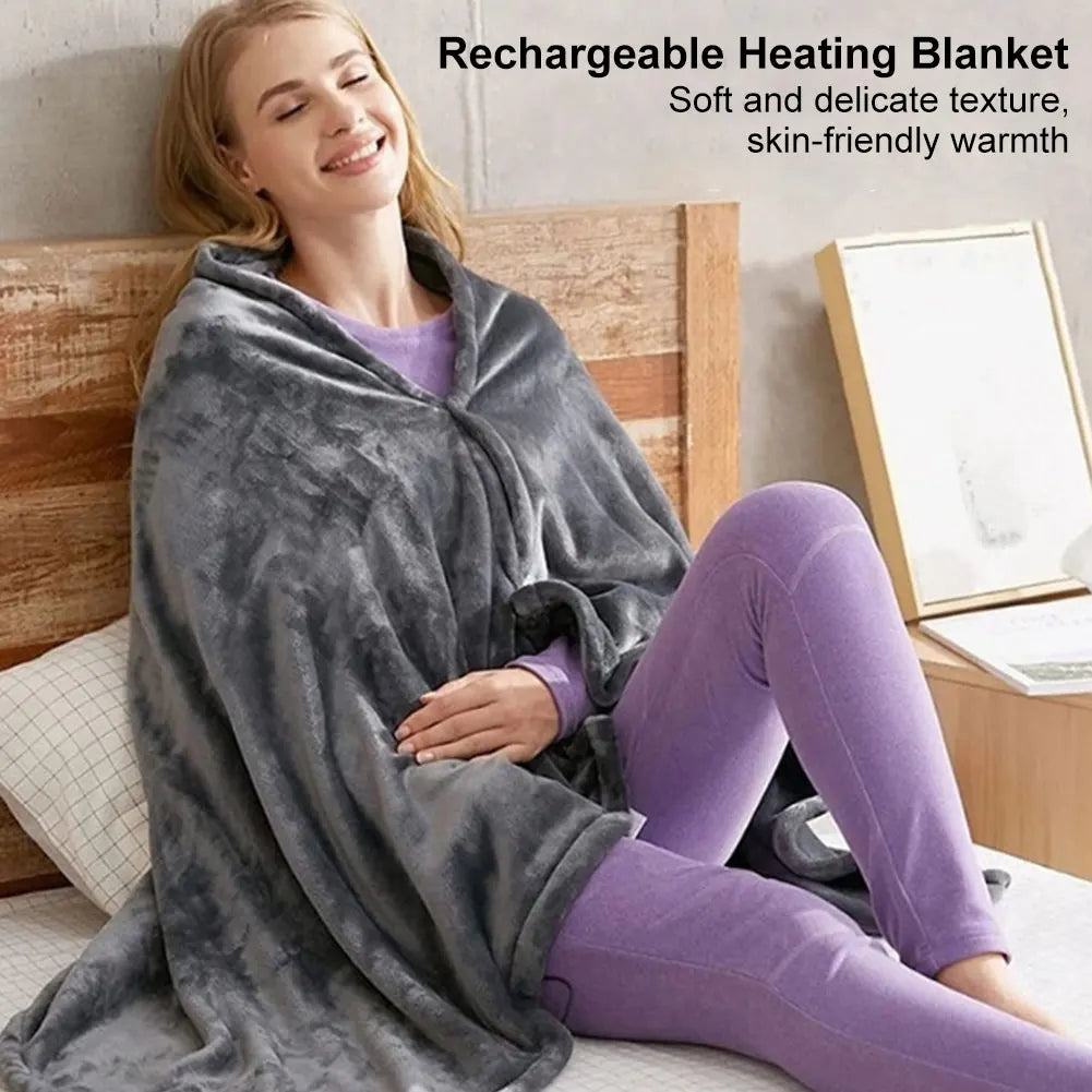 USB Electric Heated Blanket With 3 Heating Levels Fleece