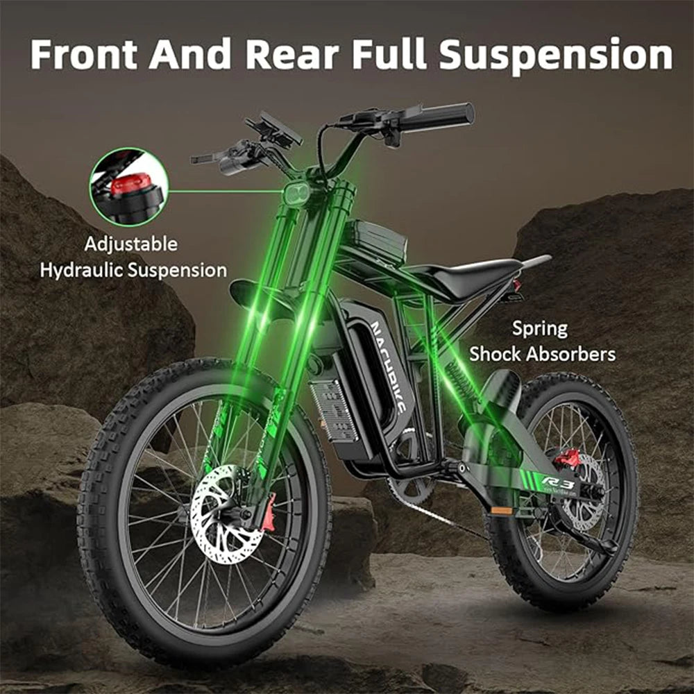 Electric Dirt Bike 6000W 60V 25Ah Battery Dual Hydraulic Brakes