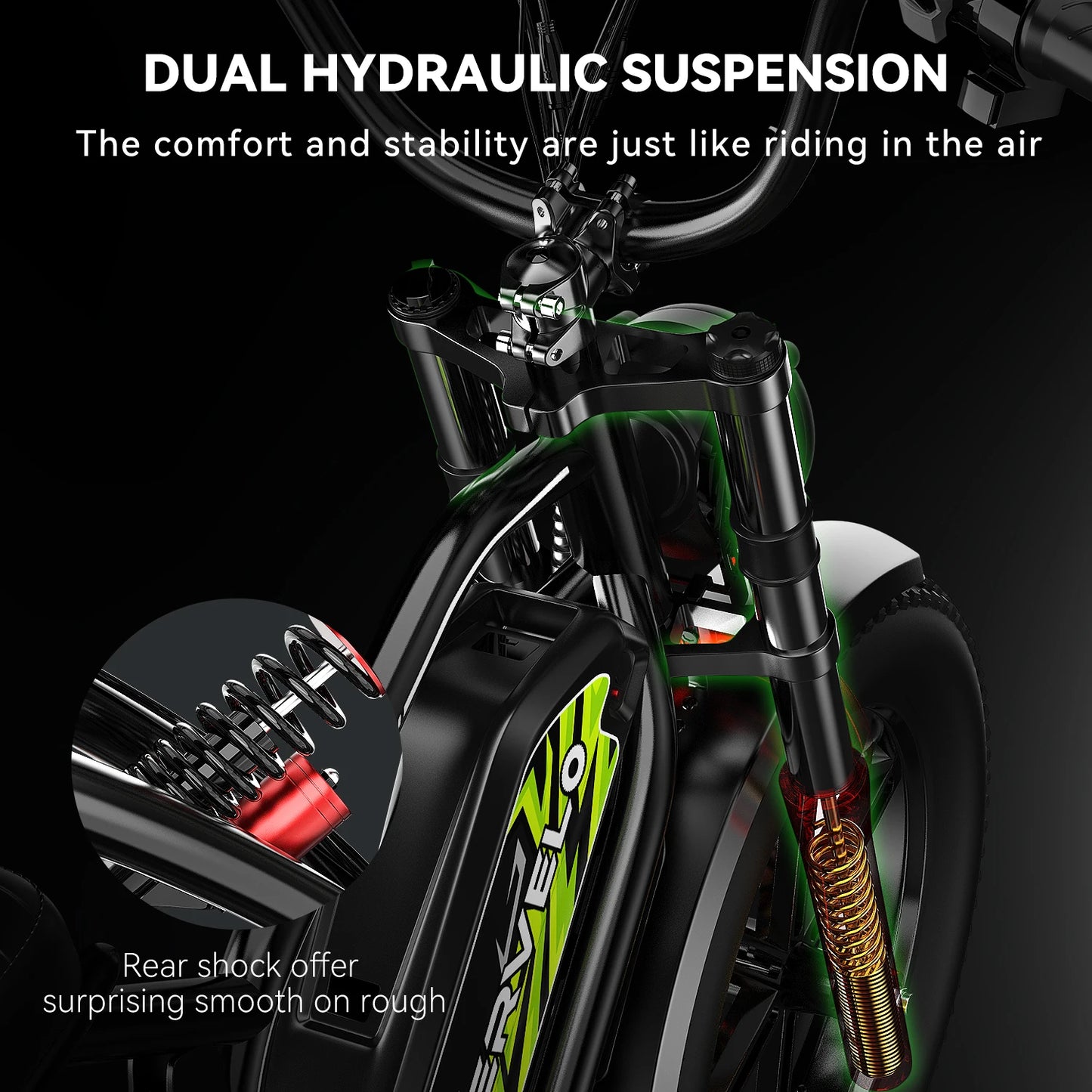 EK11 1000W Fat Tire Electric Mountain Ebike 48V Battery