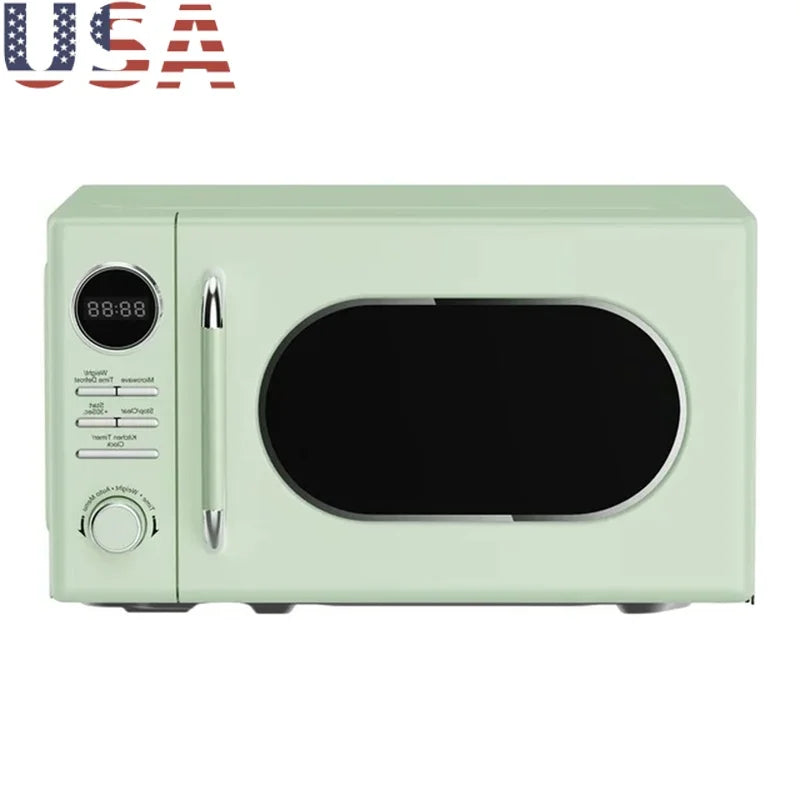 XMSJ 700W Retro Microwave Countertop Auto Cook Defrost