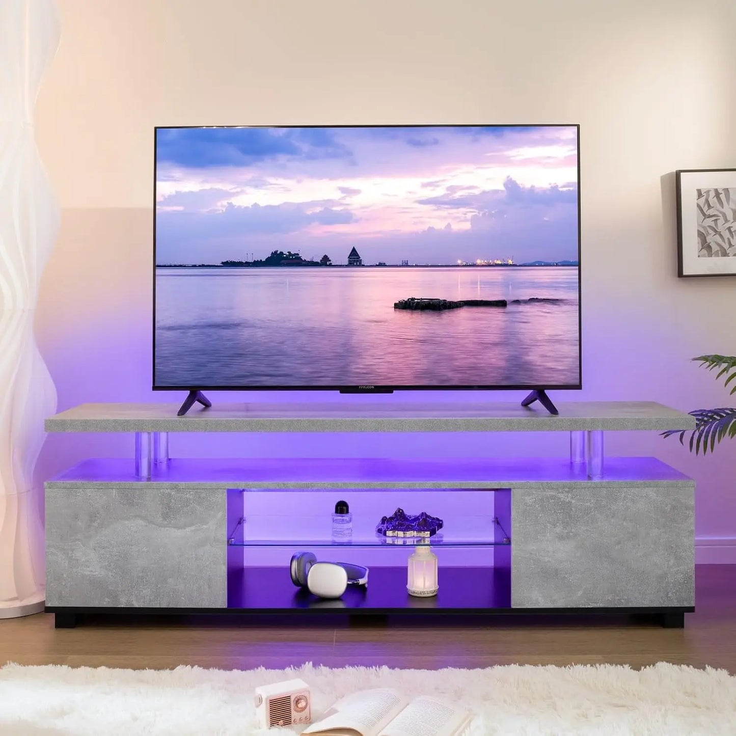 ZHUXIANG TV Entertainment Center With Storage Console