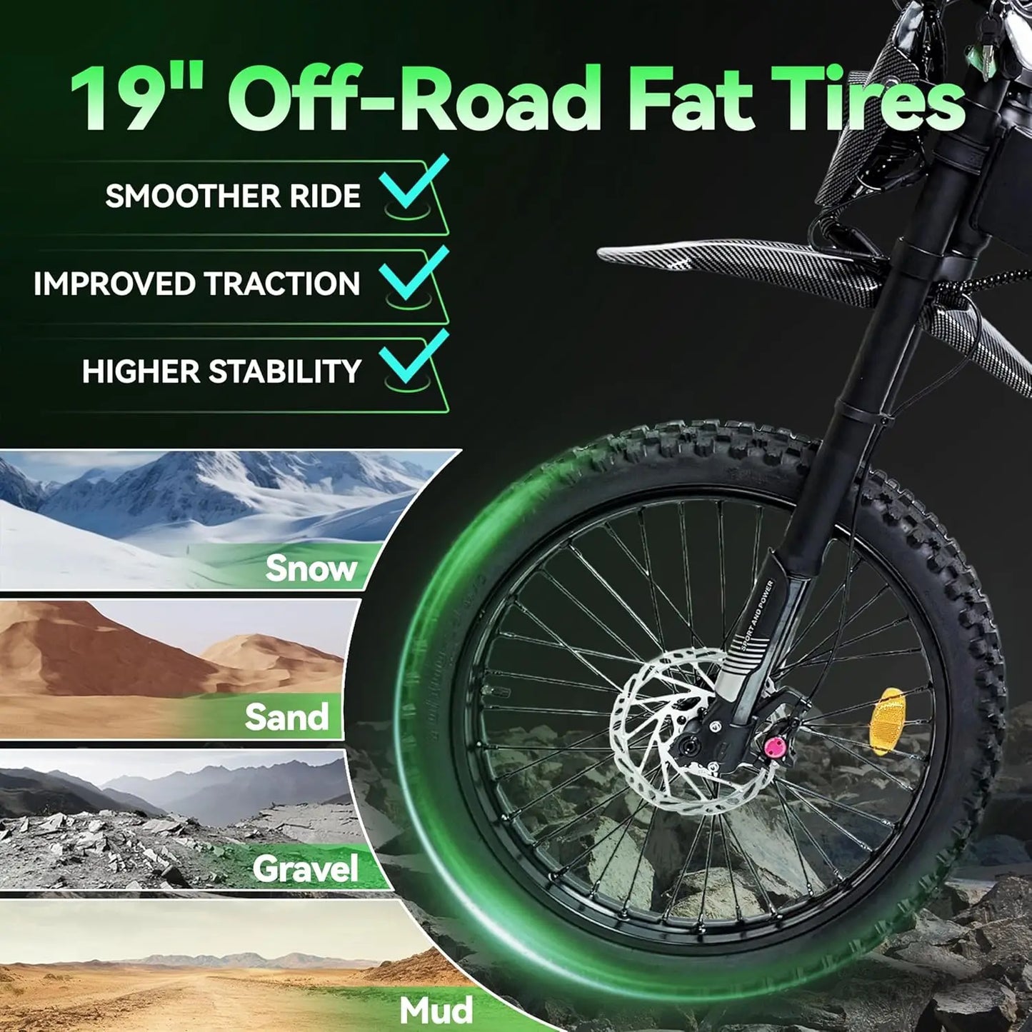 DDC SPORT Peak 4000W Electric Bike 40 MPH 70Miles Range