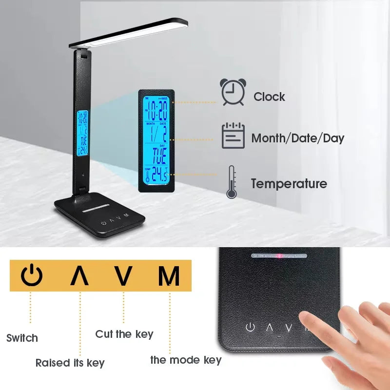 Button LAOPAO 10W Qi Wireless Desk Lamp With USB Port