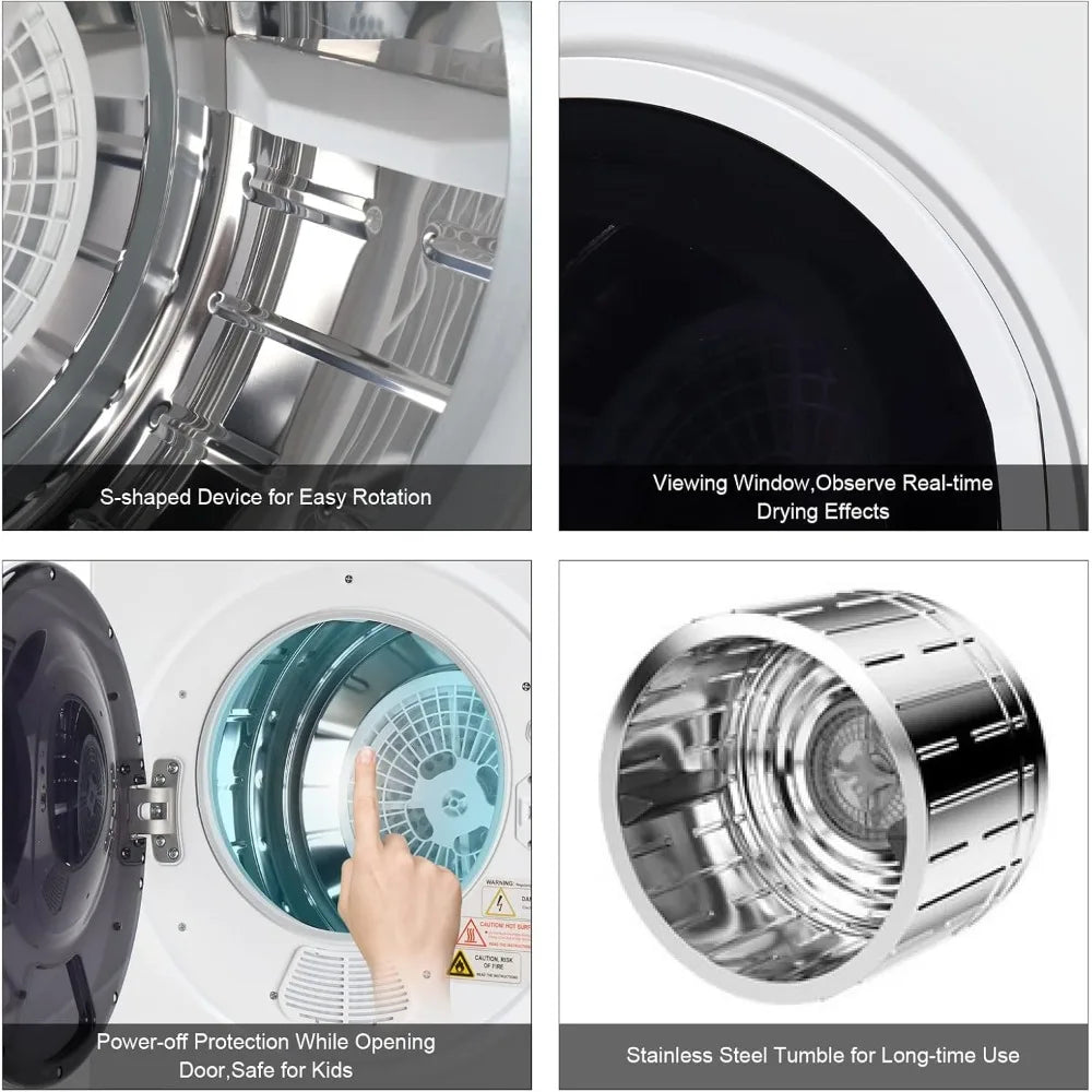 Portable Clothes Dryer With Stainless Steel Tub Compact