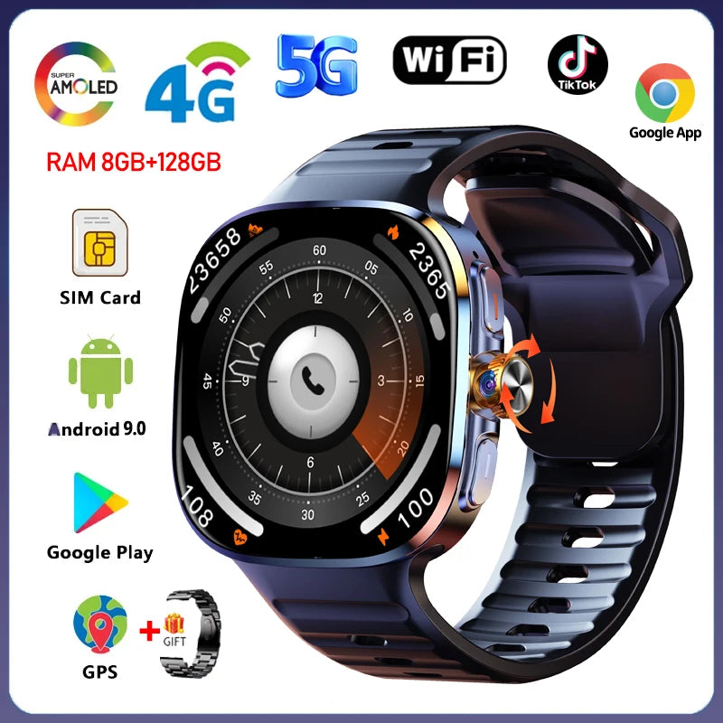 5G 4G Smartwatch With 2.4 Inch HD Screen GPS WiFi 8GB 128GB