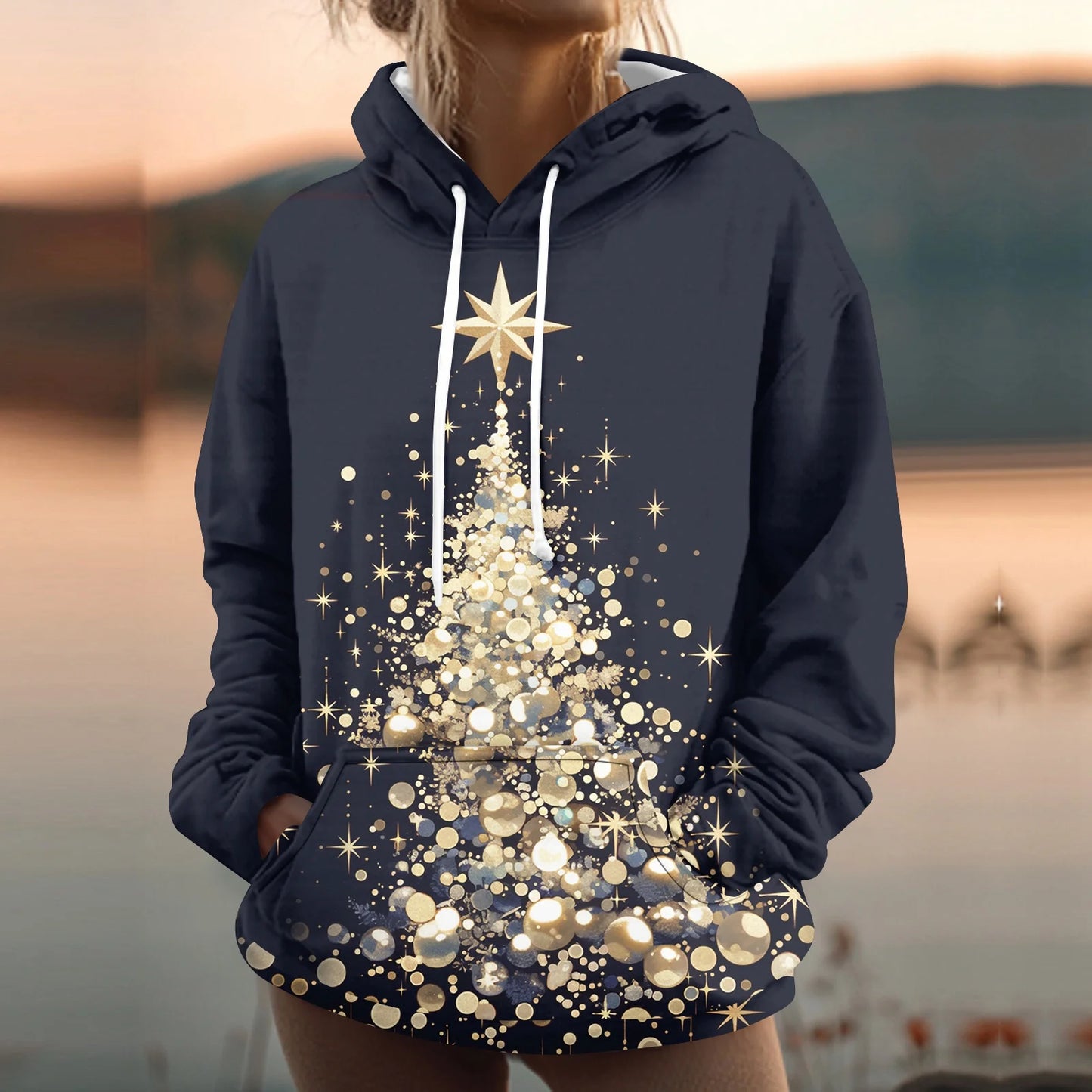 Womens Hooded Sweatshirt With Pockets Casual Winter Wear